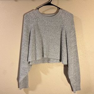 Gray Cropped Sweater